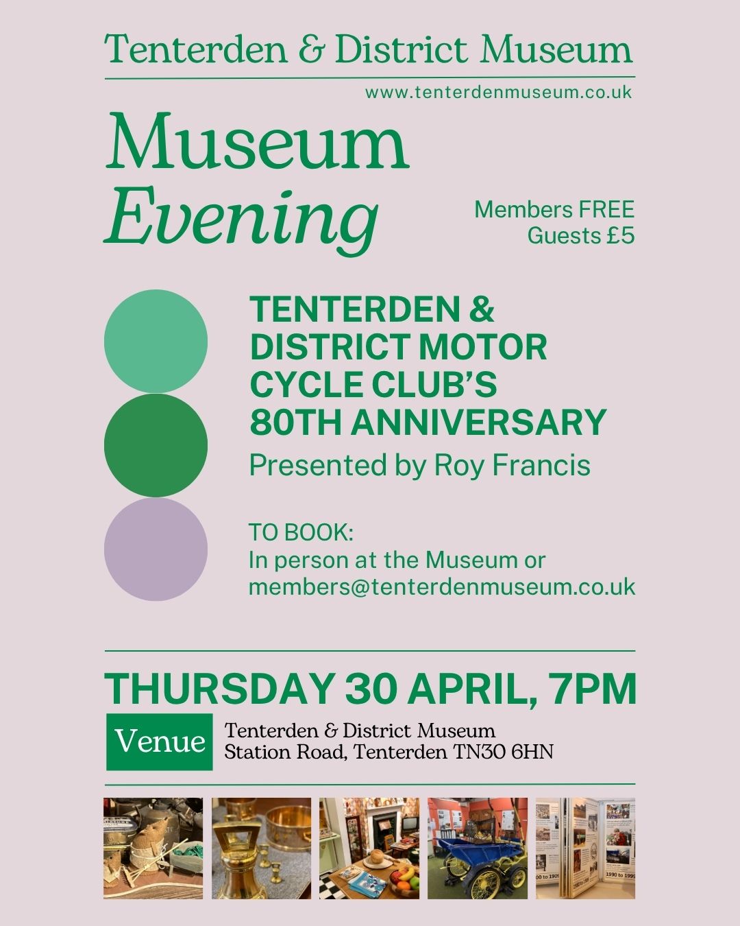 Motor Cycle Club talk 7pm